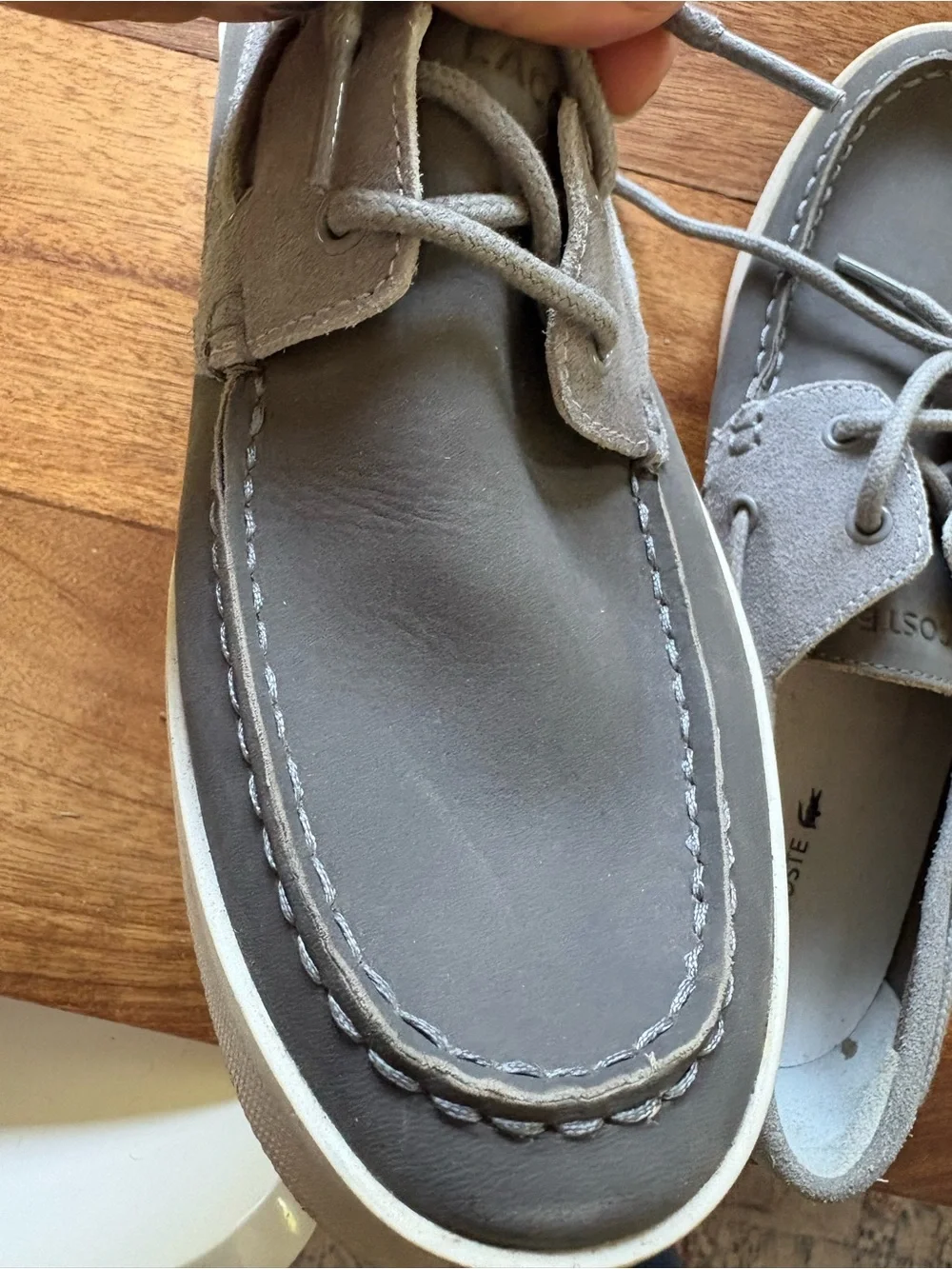 Lacoste keellson Men's Suede Boat Shoes in grey
